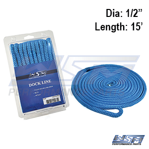 WSM Förtöjningslina 12,7mm x 4,6m Svart