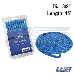 WSM Förtöjningslina 9,5mm x 4,6m Blå