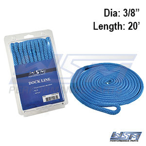 WSM Förtöjningslina 9,5mm x 6,1m Blå