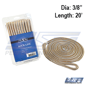 WSM Förtöjningslina 9,5mm x 6,1m Guld