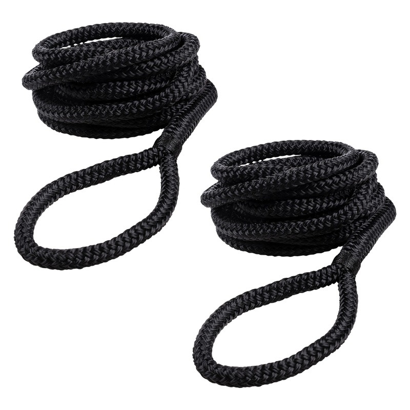Mooring post black 8mm 2m black 2pcs