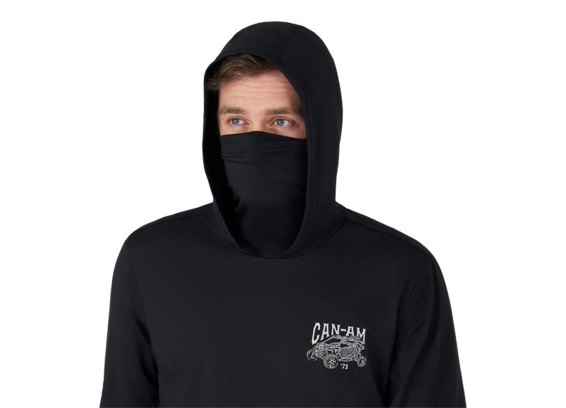 Can‑Am UV Protection Long-Sleeve Hoodie Black