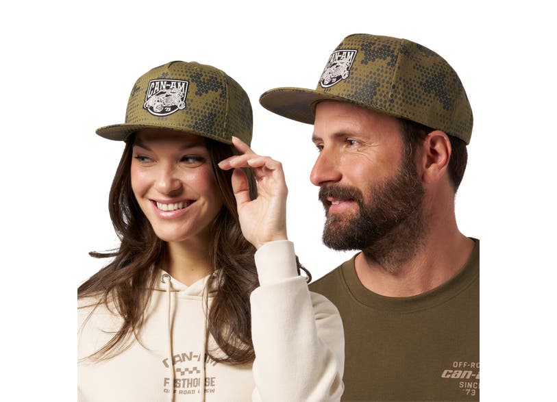 Can-Am Mav Bones Flat Cap One size Army Green