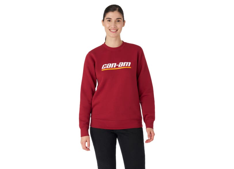 Can‑Am Emblem Crewneck Wine