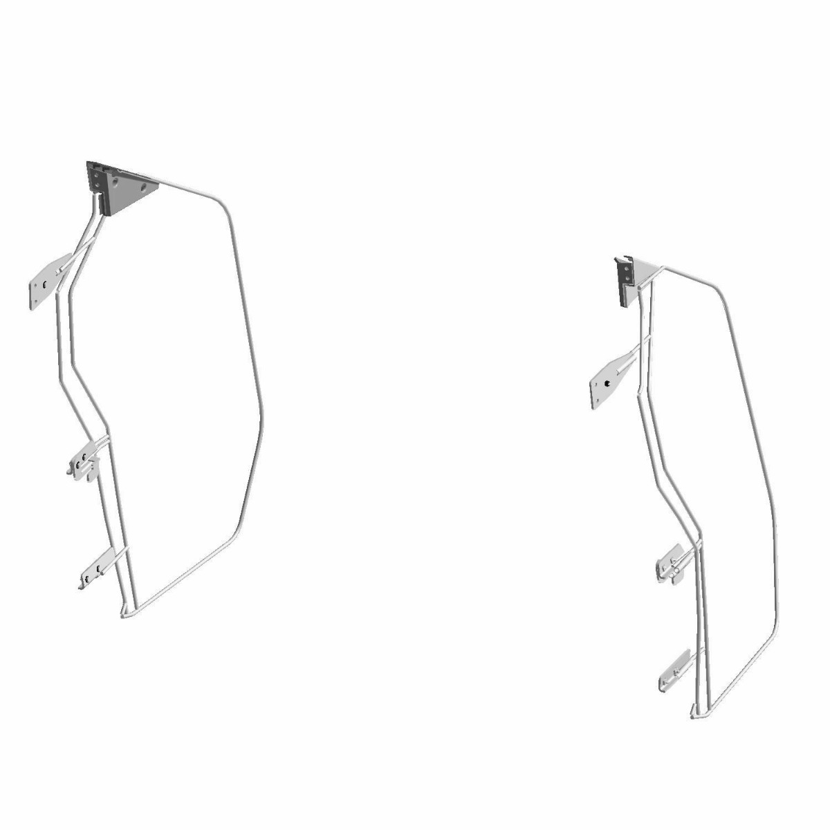 Polaris Zip Window Upper Doors for GENERAL, Front, Canvas, Set of 2