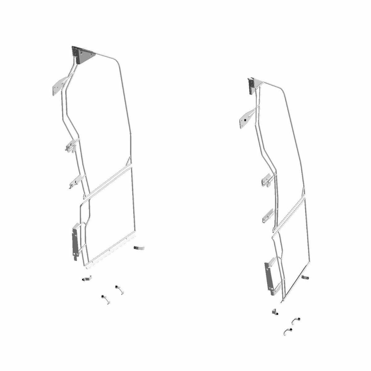 Polaris Zip Window Upper Doors for GENERAL, Front & Rear, Canvas, Set of 4