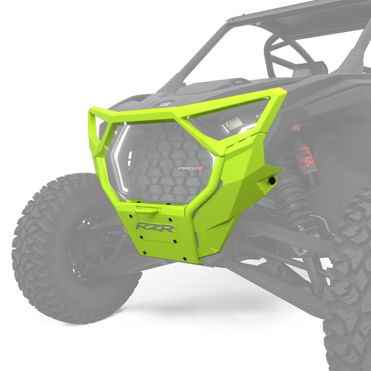 Polaris Front High Coverage Bumper Neon Lime PRO R/4 '25, PRO S/4 '25