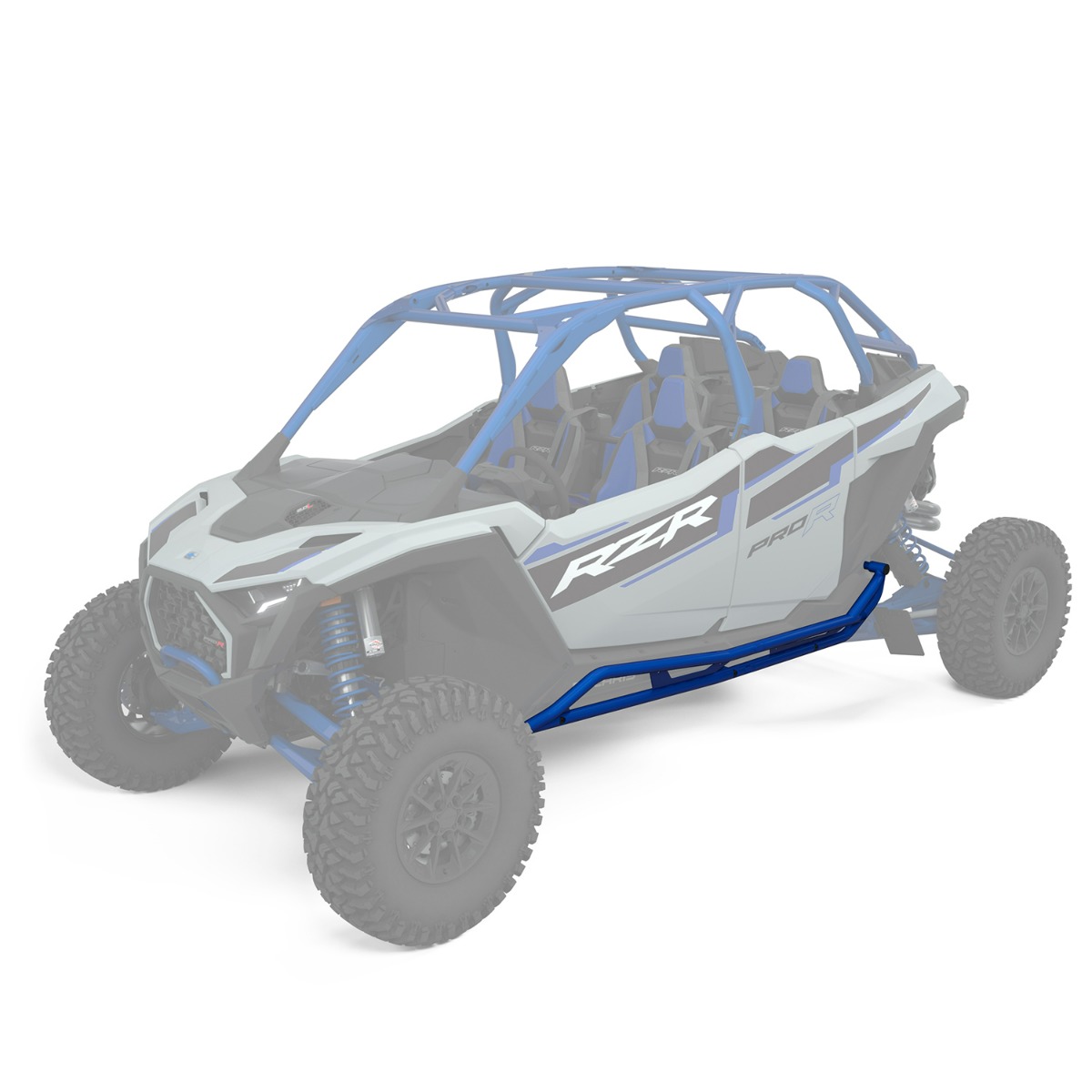 Polaris HD Extreme Kick-Out Rock Sliders, 4-Seat Polaris Blue