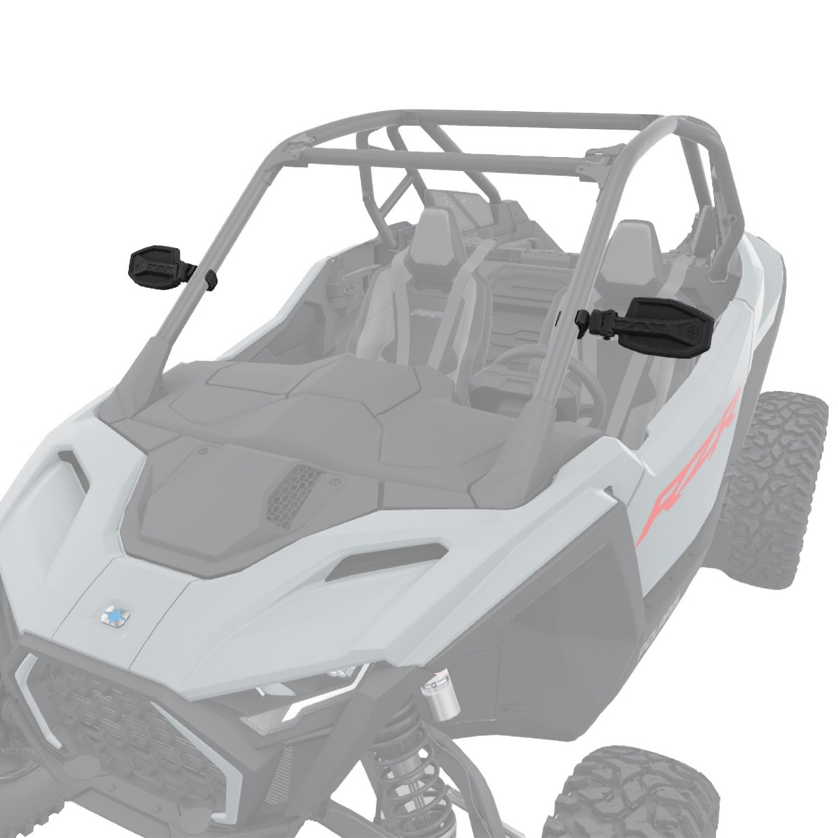 Polaris Side View Convex Pro Armor Mirrors for RZR, ROPS Mounted, Set of 2