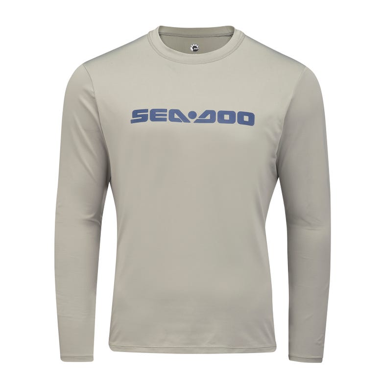 Sea-Doo Men's Long Sleeve Rashguard Signature Warm Gray 2023