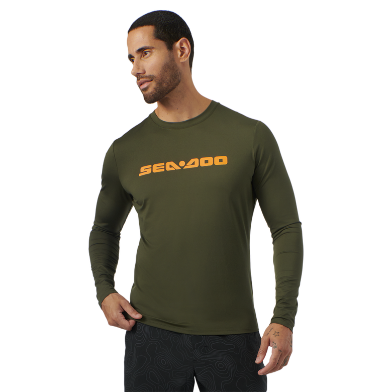 Sea-Doo Men's Long Sleeve Rashguard Signature Army Green 2023