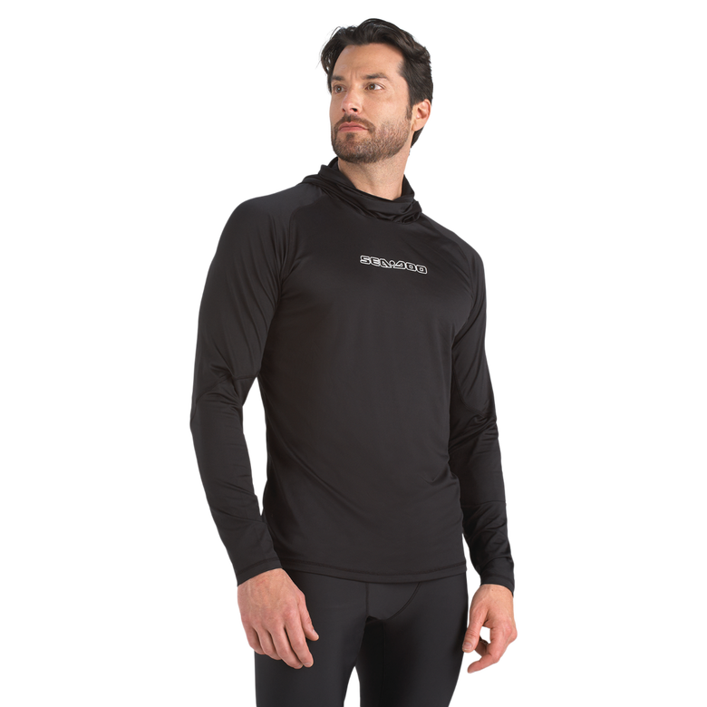 Sea-Doo Men's UV Protection Hooded Shirt Black 2023