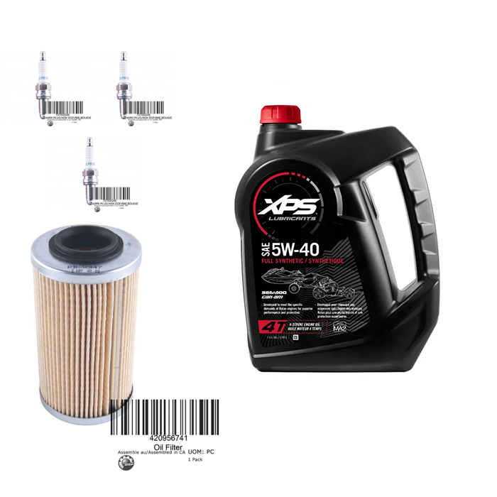 Original Sea-Doo 1503cc (130-260 hp) service kit with Oil Filter and Spark Plug