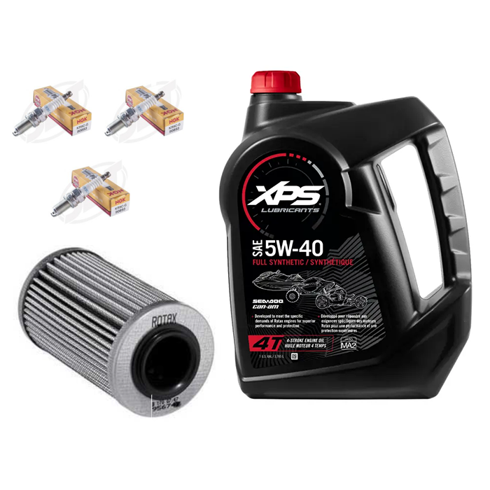 Original Sea-Doo 1603cc (300 hp) service kit with Oil Filter and Spark Plug