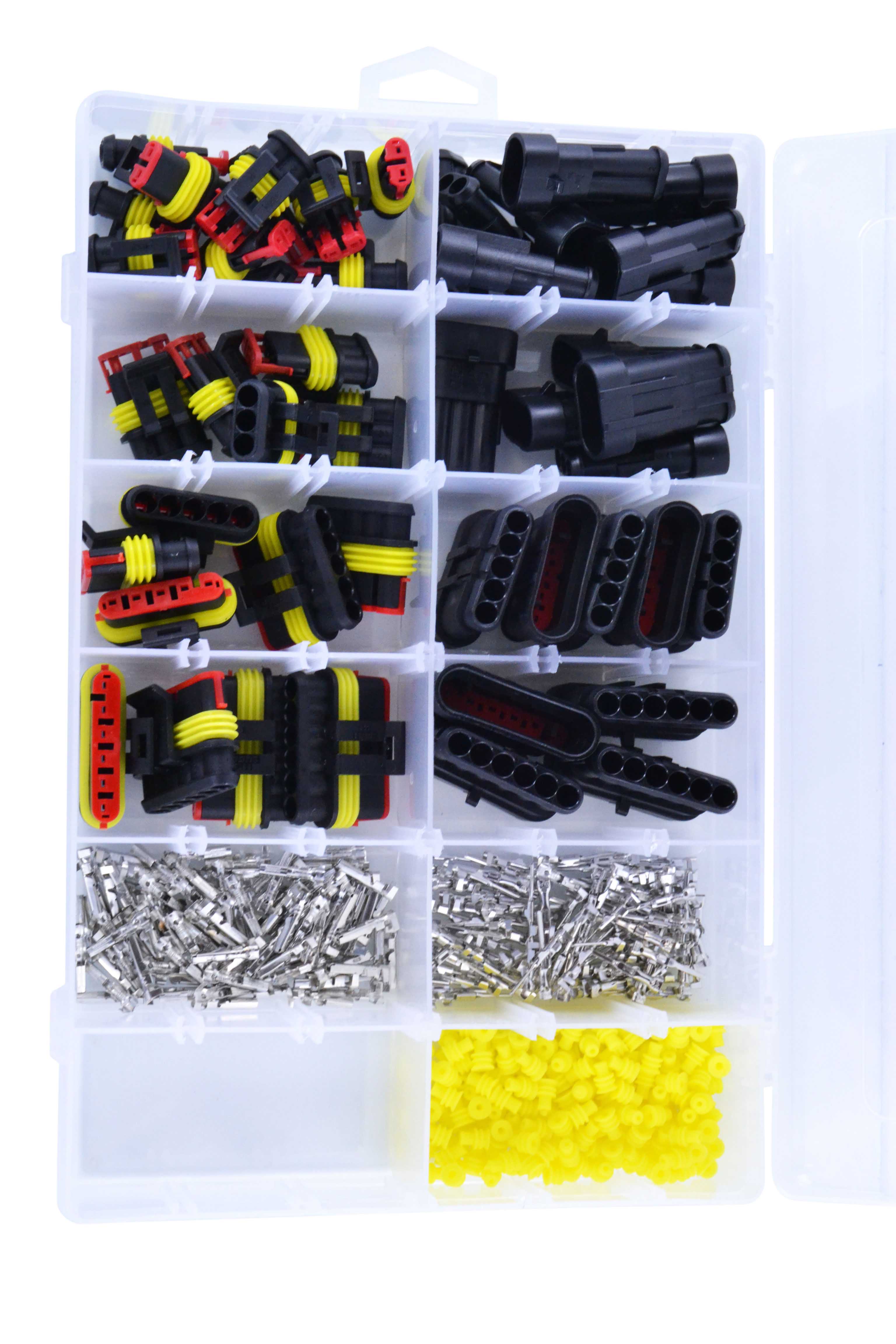 RM Stator 384 pcs Connector AMP Kit Replacement for TE Connectivity AMP Superseal 2-Way / 3-Way / 5-Way / 6-Way Superseal