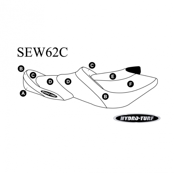 Hydro Turf Seat Cover for Kawasaki Ultra 260 LX (10-12) / Ultra LX, 250 LX, 300 310 LX (11-16)