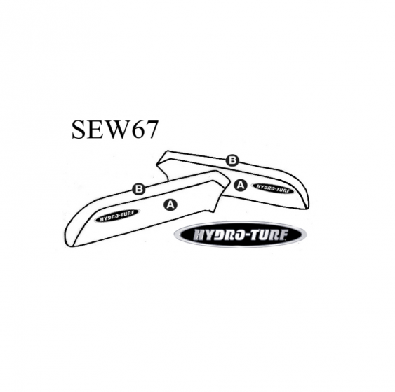 Hydro Turf Seat Cover for Kawasaki 750 SX Side Covers only (no plastic components)