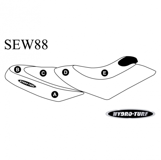 Hydro Turf Seat Cover for Sea-Doo GTX Di (02-03) / GTX 4-Tec (02-06) / RXT (05-09)