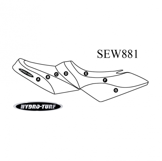 Hydro Turf Seat Cover for Sea-Doo GTX (07-09) / GTX Limited (08) (not iS)