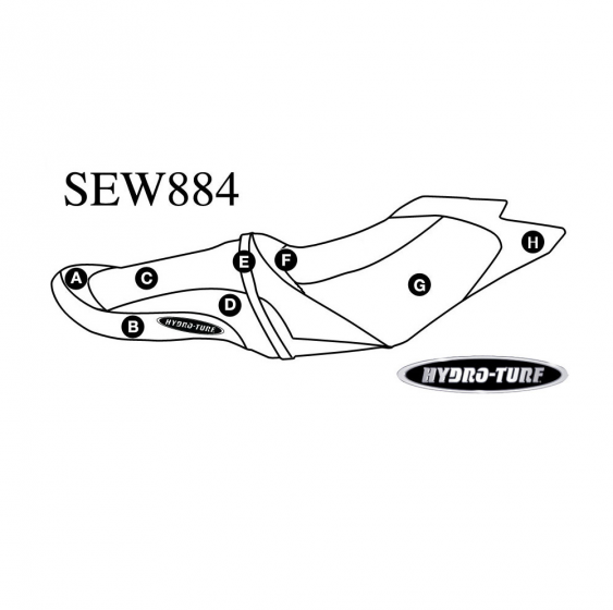 Hydro Turf Seat Cover for Sea-Doo GTS 130 / GTI 130 (11-16) / Wake 155 (12-19)